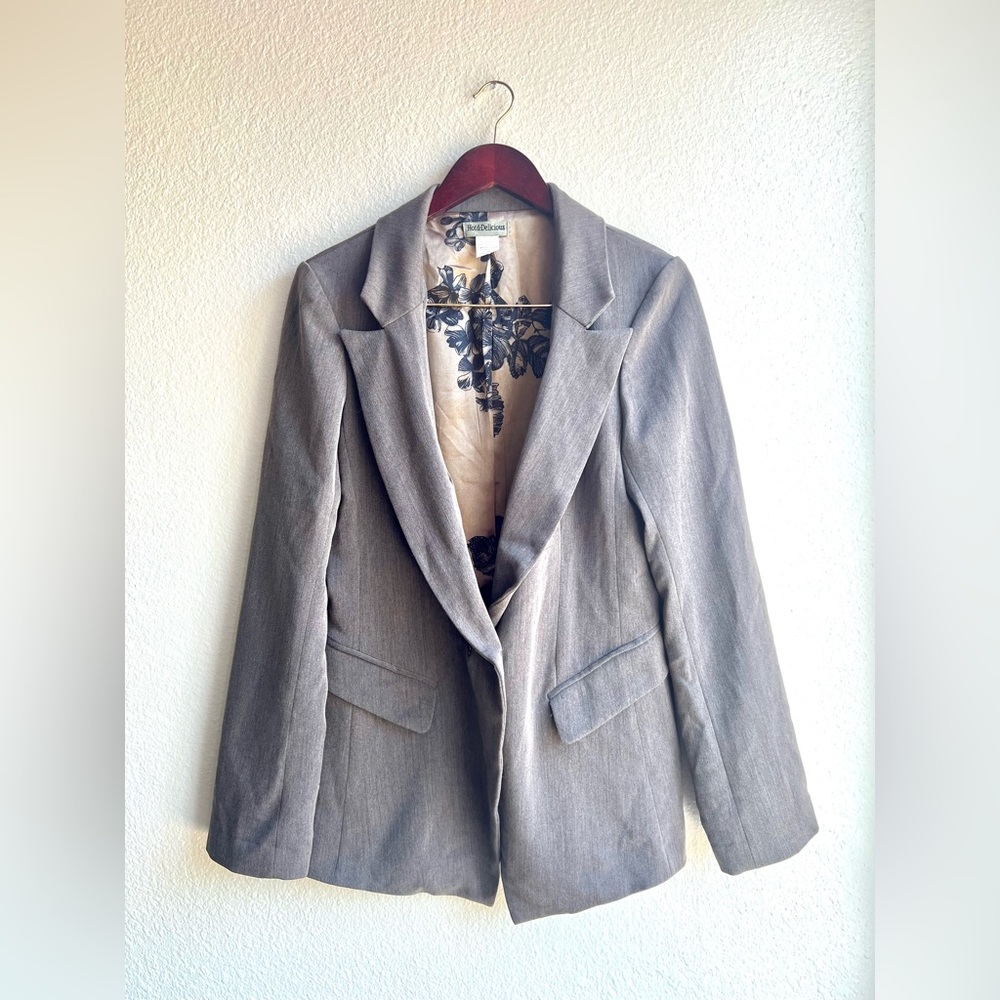 Classic Grey Relaxed Fit Blazer